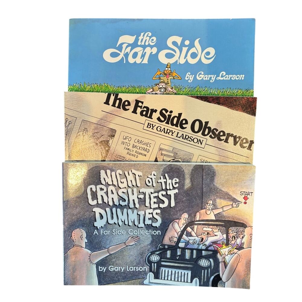3 Vintage The Far Side Books by Gary Larson, Far Side, Observer, Dummies, 1980's